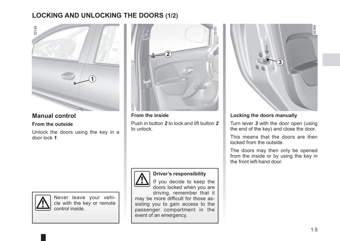 2014-2016 Dacia Logan/Logan MCV/Sandero Owner's Manual | English