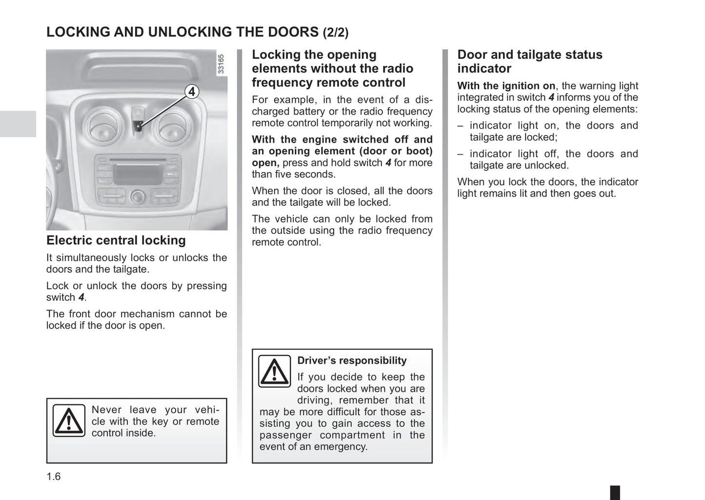 2014-2016 Dacia Logan/Logan MCV/Sandero Owner's Manual | English