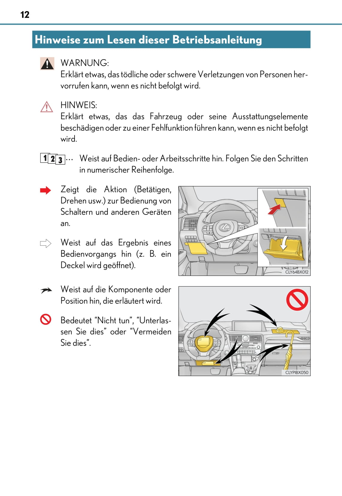 2017-2019 Lexus RX 450h/RX 450hL Owner's Manual | German