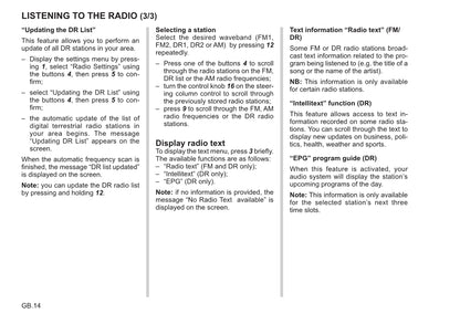 Renault Radio CD Bluetooth Owner's Manual