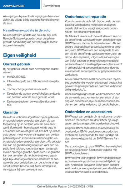 2020 BMW 2 Series Gran Coupé Owner's Manual | Dutch