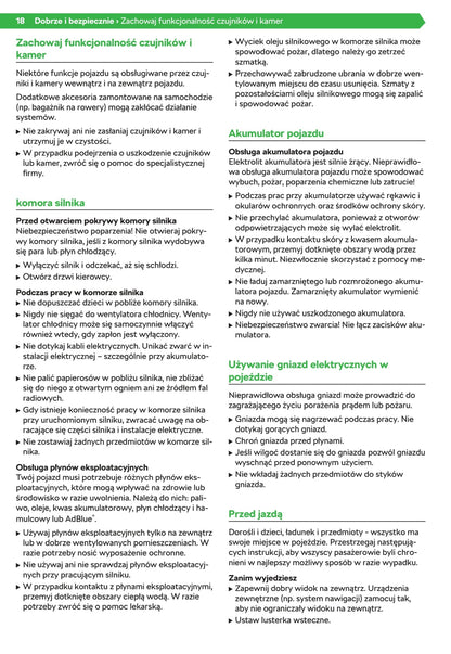 2019-2020 Skoda Octavia Owner's Manual | Polish