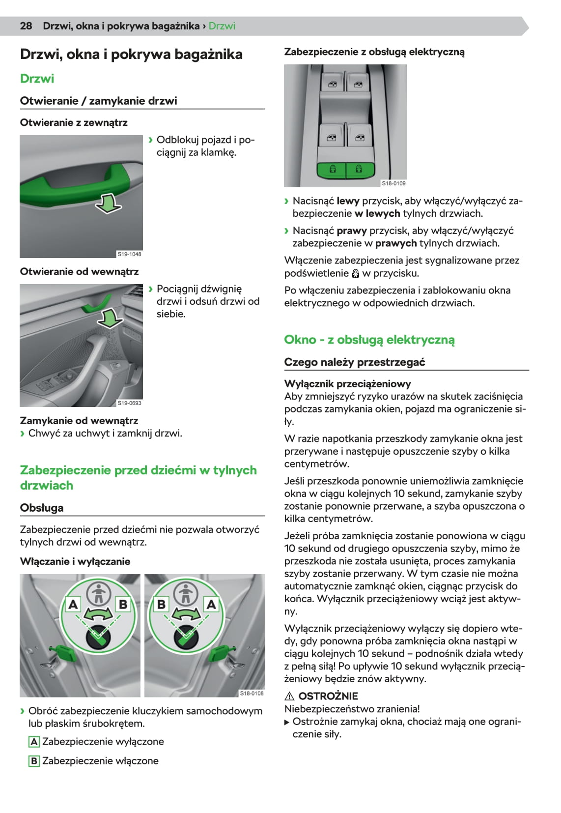 2019-2020 Skoda Octavia Owner's Manual | Polish