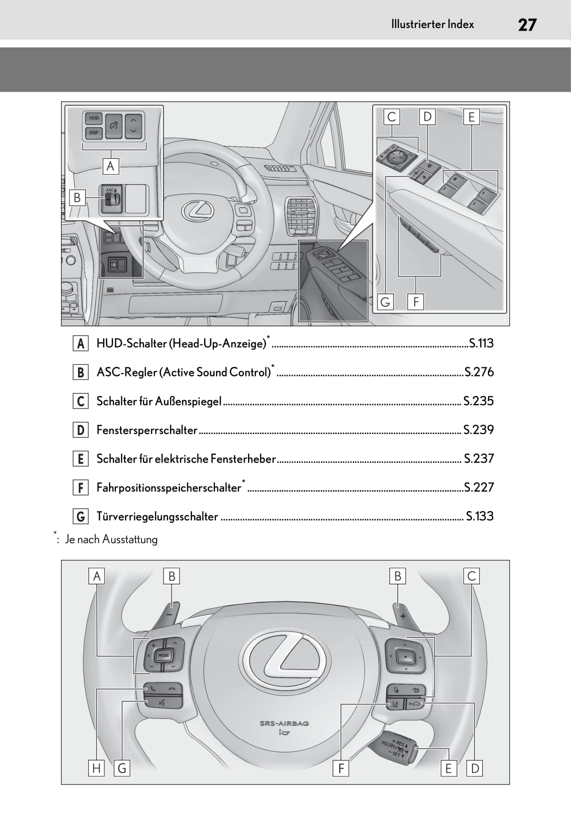 2019 Lexus NX 300h Owner's Manual | German