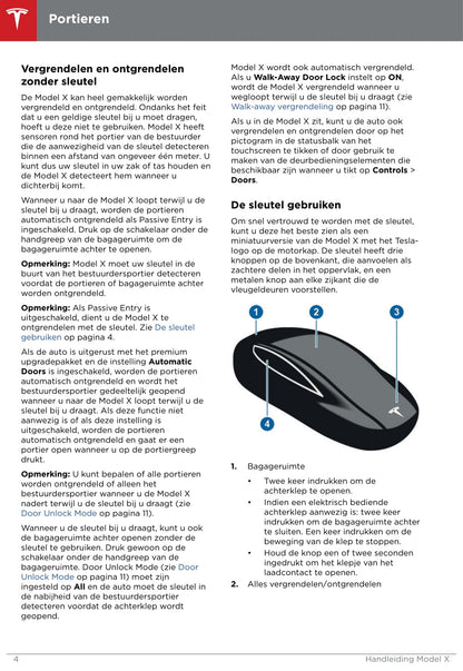 2016-2020 Tesla Model X Owner's Manual | Dutch