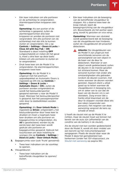 2016-2020 Tesla Model X Owner's Manual | Dutch