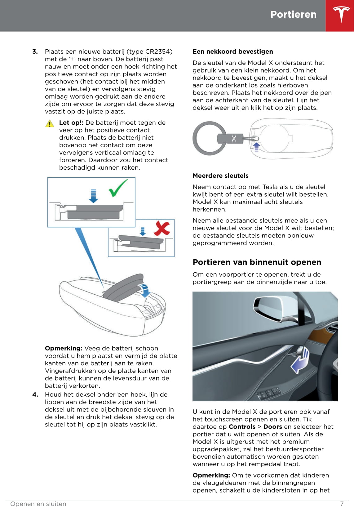 2016-2020 Tesla Model X Owner's Manual | Dutch