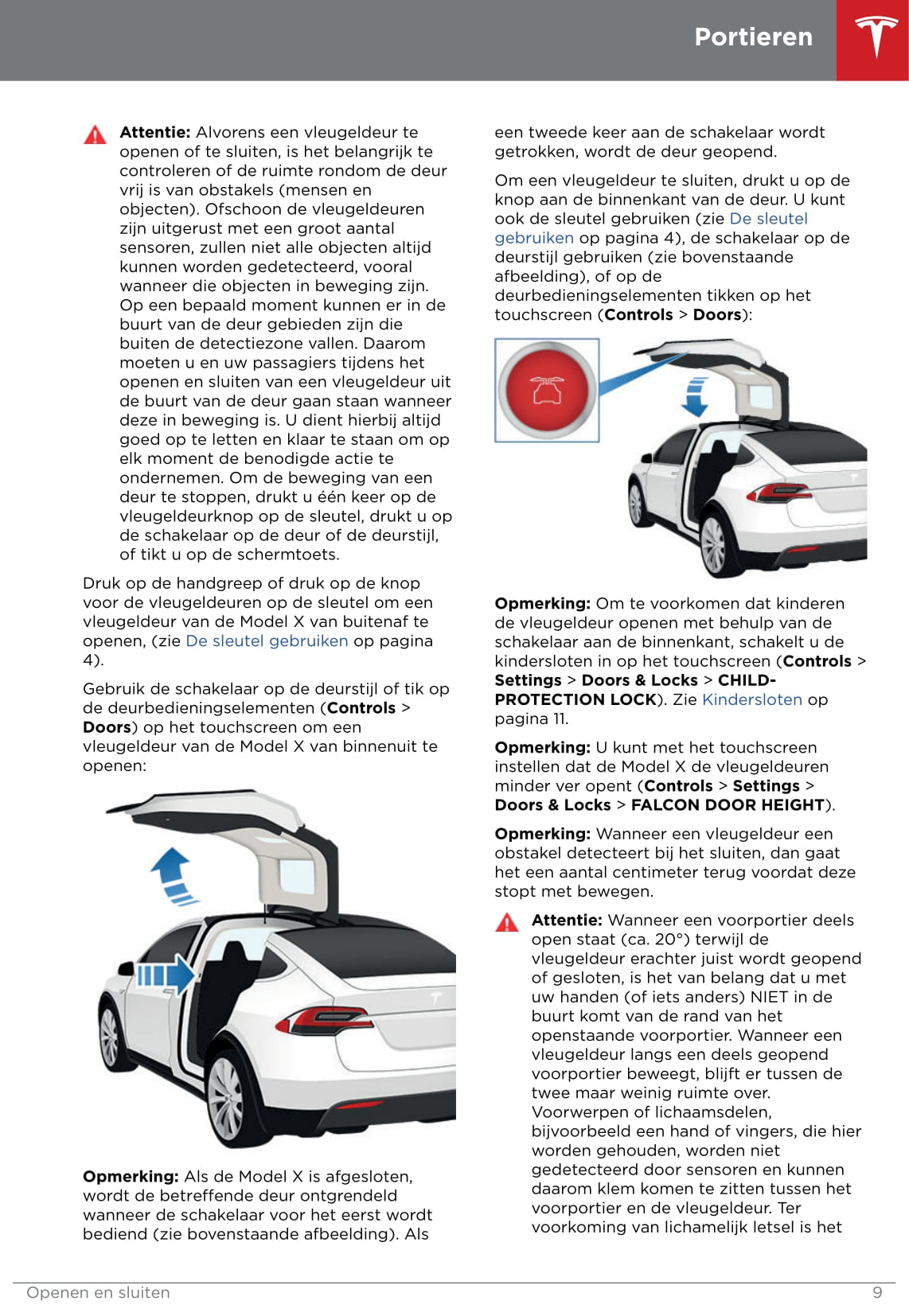 2016-2020 Tesla Model X Owner's Manual | Dutch