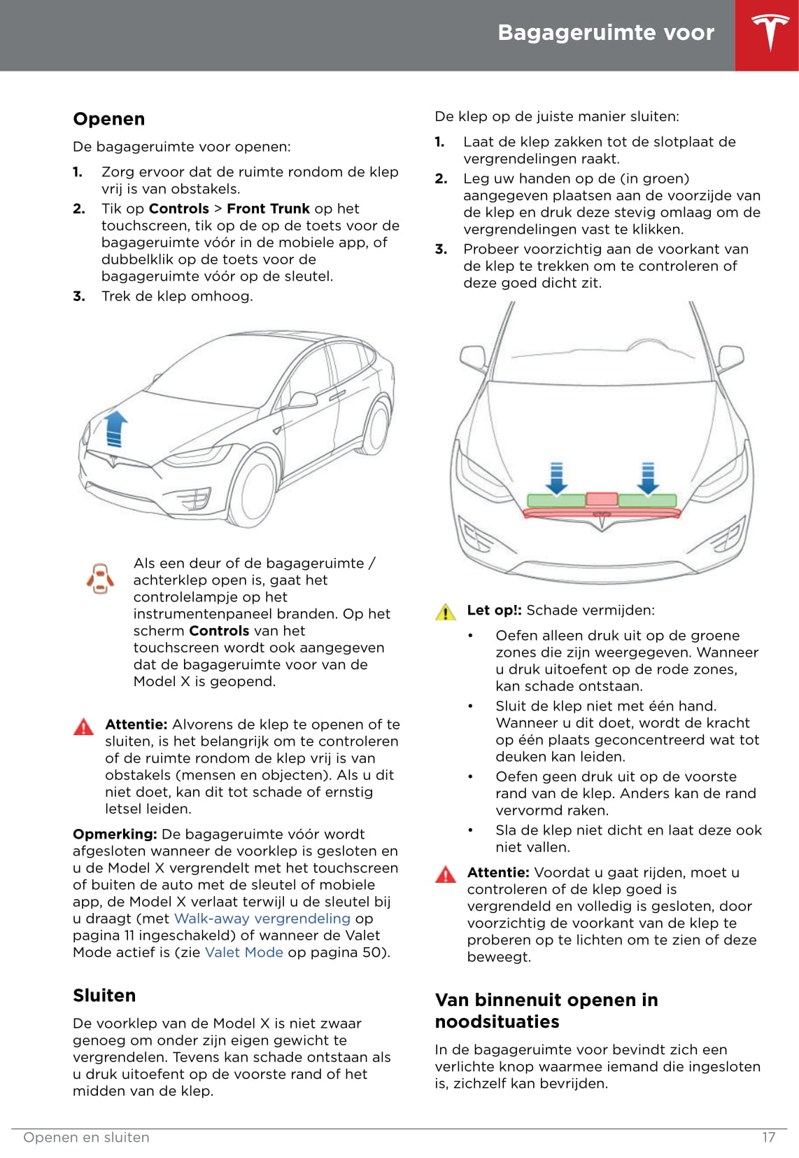 2016-2020 Tesla Model X Owner's Manual | Dutch