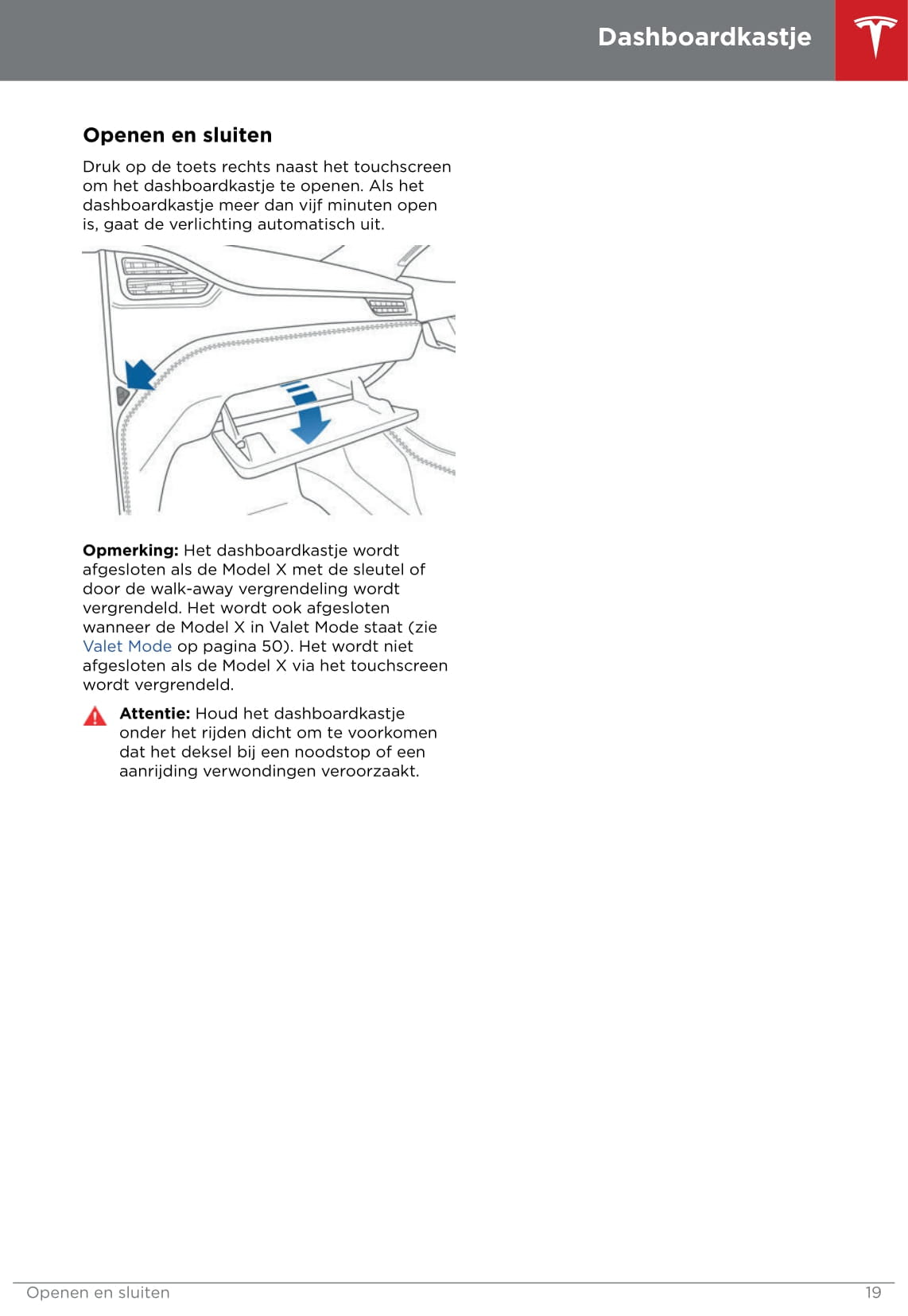 2016-2020 Tesla Model X Owner's Manual | Dutch