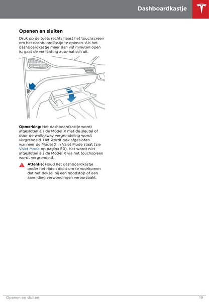2016-2020 Tesla Model X Owner's Manual | Dutch