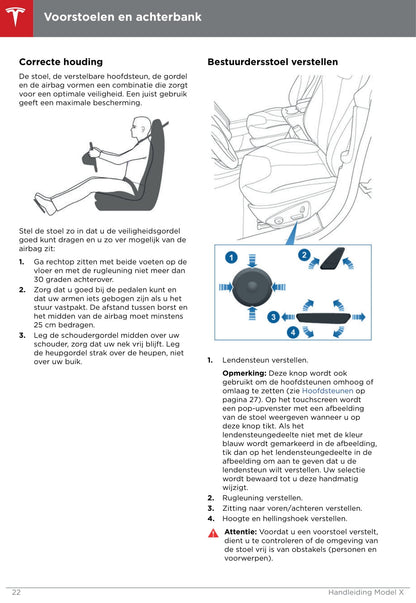 2016-2020 Tesla Model X Owner's Manual | Dutch