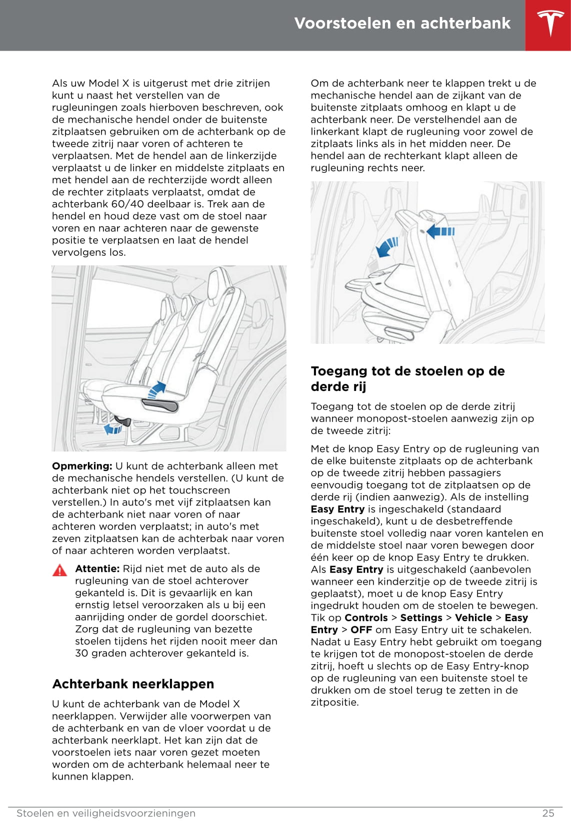 2016-2020 Tesla Model X Owner's Manual | Dutch