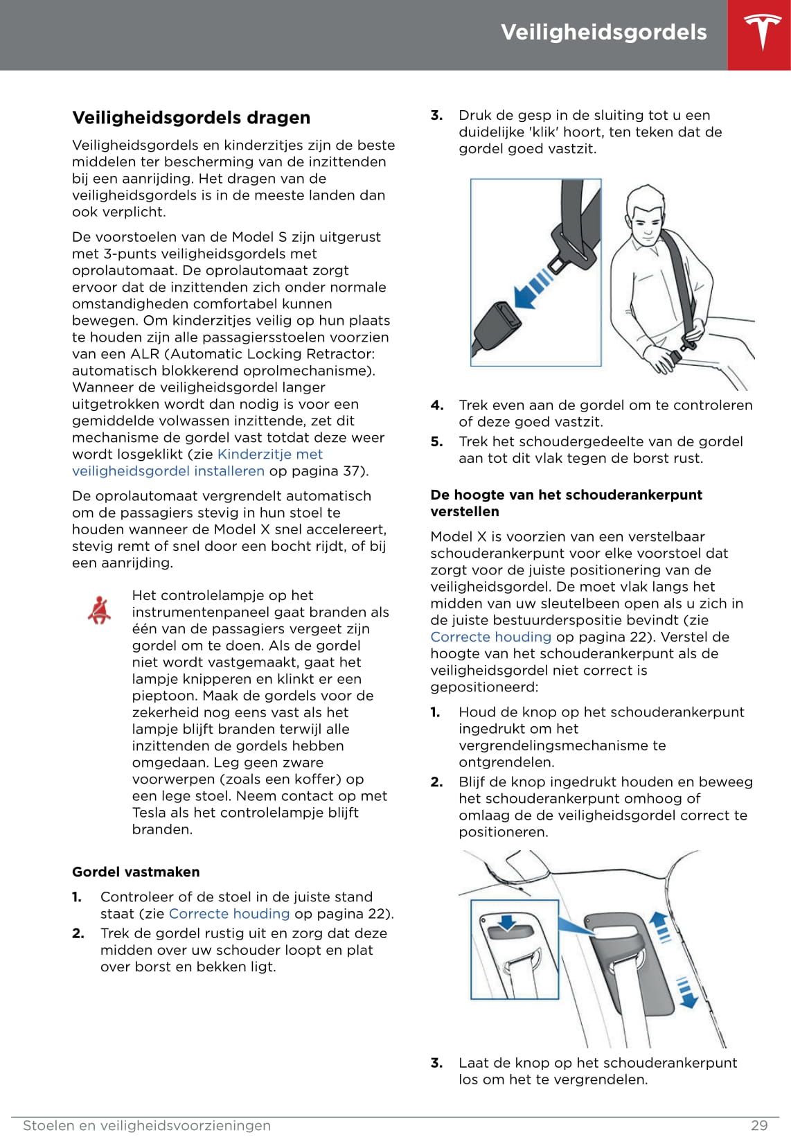 2016-2020 Tesla Model X Owner's Manual | Dutch