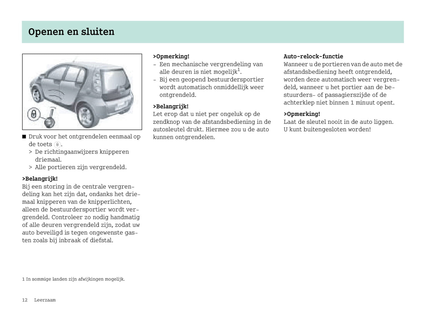 2003-2006 Smart Forfour Manuel du propriétaire | Néerlandais