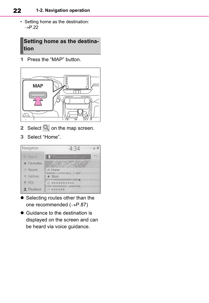 Toyota Rav4 Navigation / Multimediasysteem Gebruikershandleiding 2019 - 2023