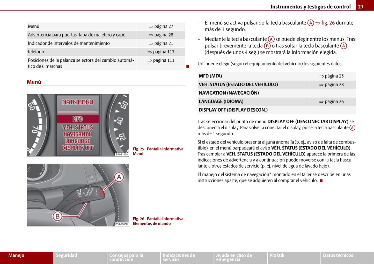 2009-2010 Skoda Roomster Owner's Manual | Spanish