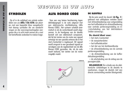 2002-2003 Alfa Romeo 156 GTA Owner's Manual | Dutch