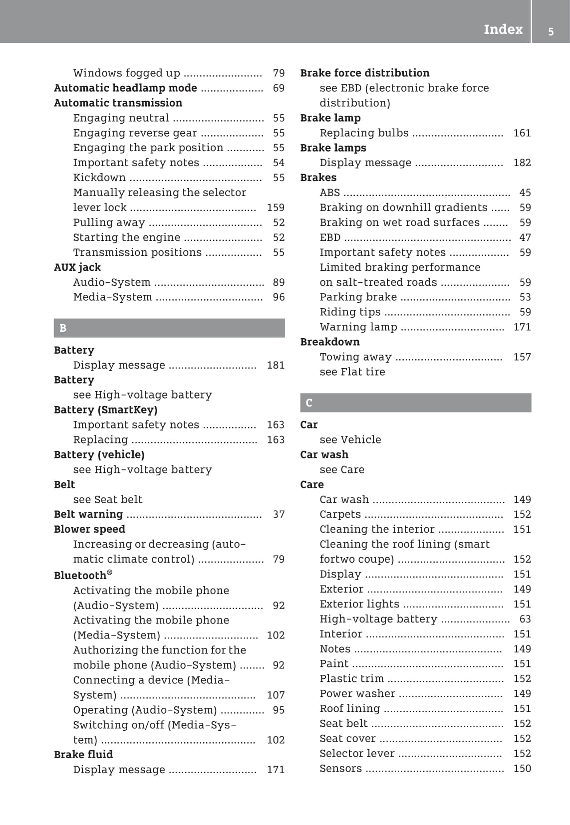 2016-2020 Smart Fortwo Manuel du propriétaire | Anglais