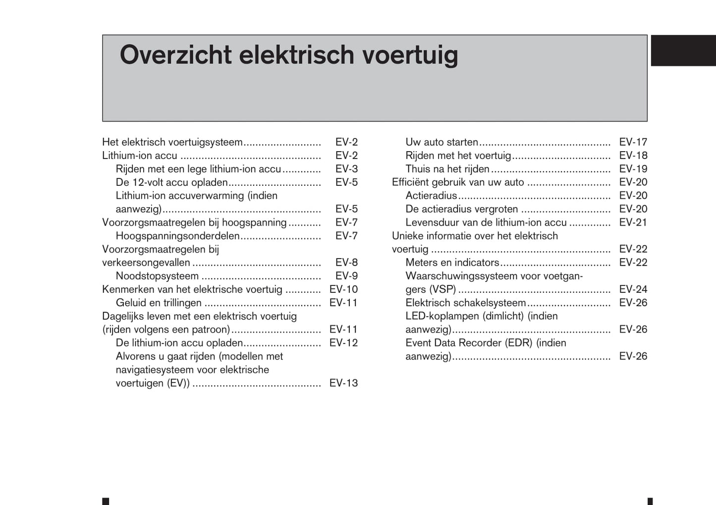 2017-2023 Nissan Leaf Bedienungsanleitung | Niederländisch