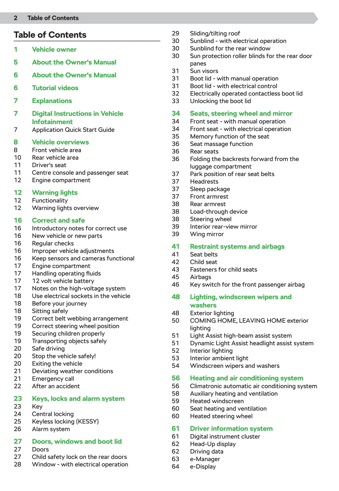 2020-2021 Skoda Octavia Owner's Manual | English