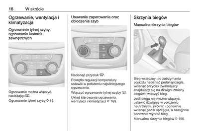 2011-2016 Opel Zafira/Zafira Tourer Owner's Manual | Polish