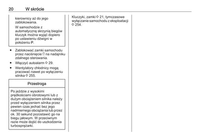 2011-2016 Opel Zafira/Zafira Tourer Owner's Manual | Polish