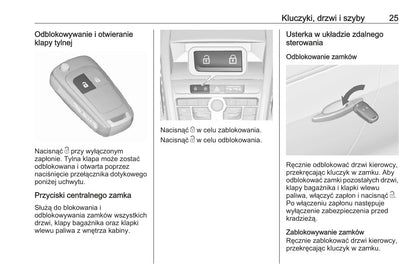 2011-2016 Opel Zafira/Zafira Tourer Owner's Manual | Polish