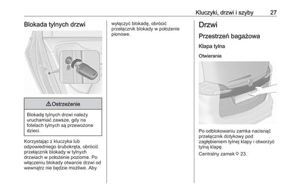 2011-2016 Opel Zafira/Zafira Tourer Owner's Manual | Polish