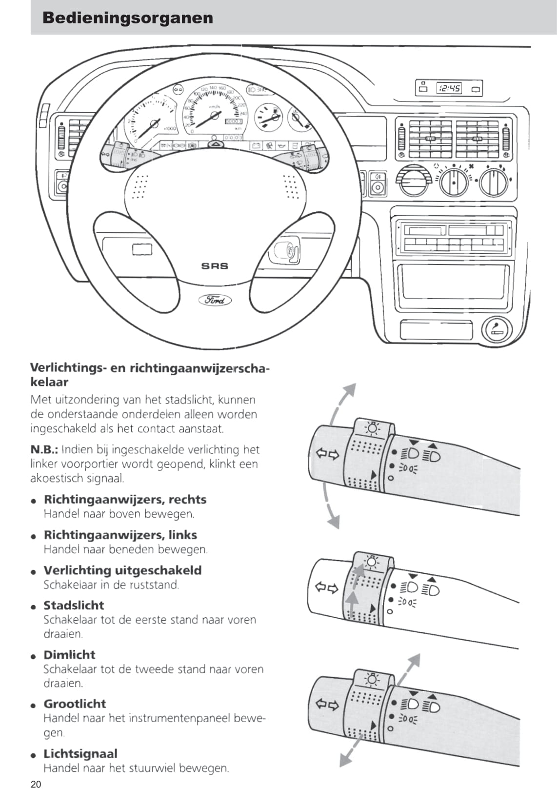 1992-1995 Ford Escort Gebruikershandleiding | Nederlands