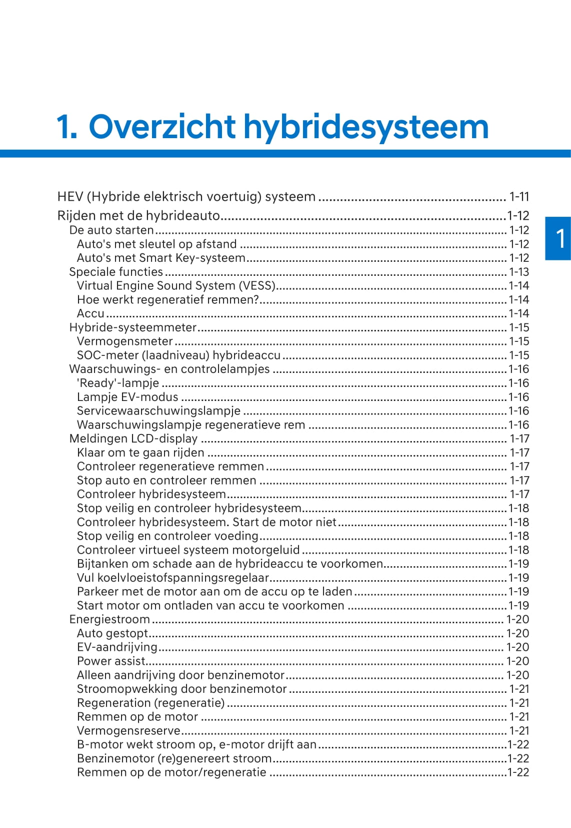 2020-2021 Hyundai Kona Hybrid Bedienungsanleitung | Niederländisch