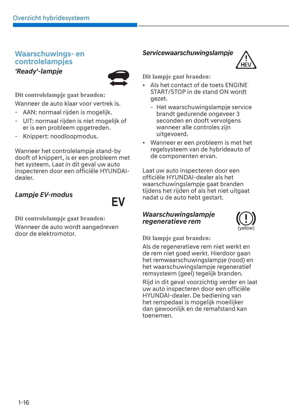 2020-2021 Hyundai Kona Hybrid Bedienungsanleitung | Niederländisch