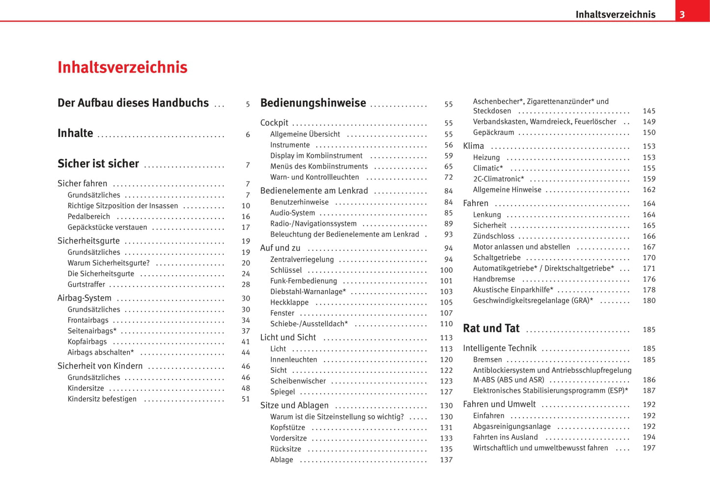 2008 Seat Toledo Owner's Manual | German