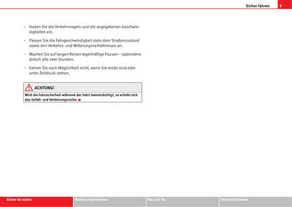 2008 Seat Toledo Owner's Manual | German