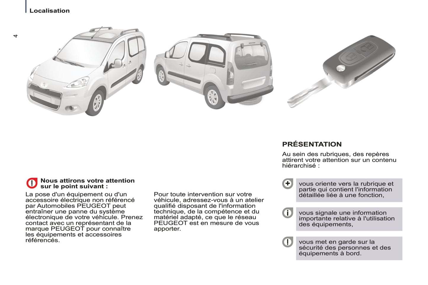 2014-2015 Peugeot Partner Tepee Owner's Manual | French