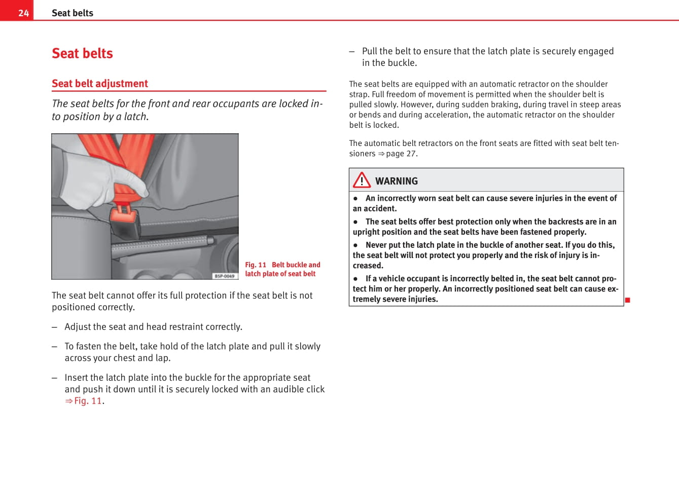 2008-2012 Seat Ibiza Manuel du propriétaire | Anglais