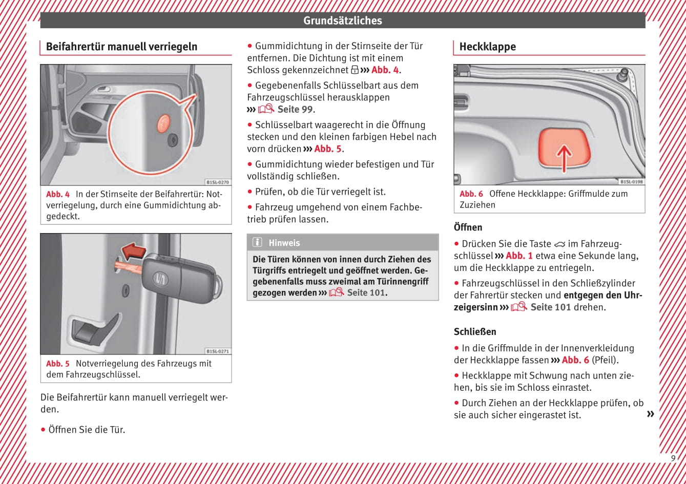 2017-2018 Seat Mii Owner's Manual | German