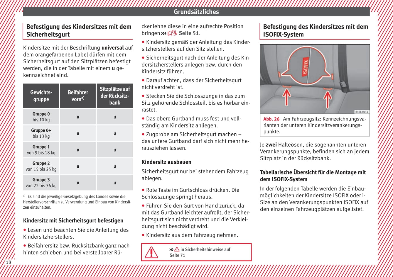 2017-2018 Seat Mii Owner's Manual | German