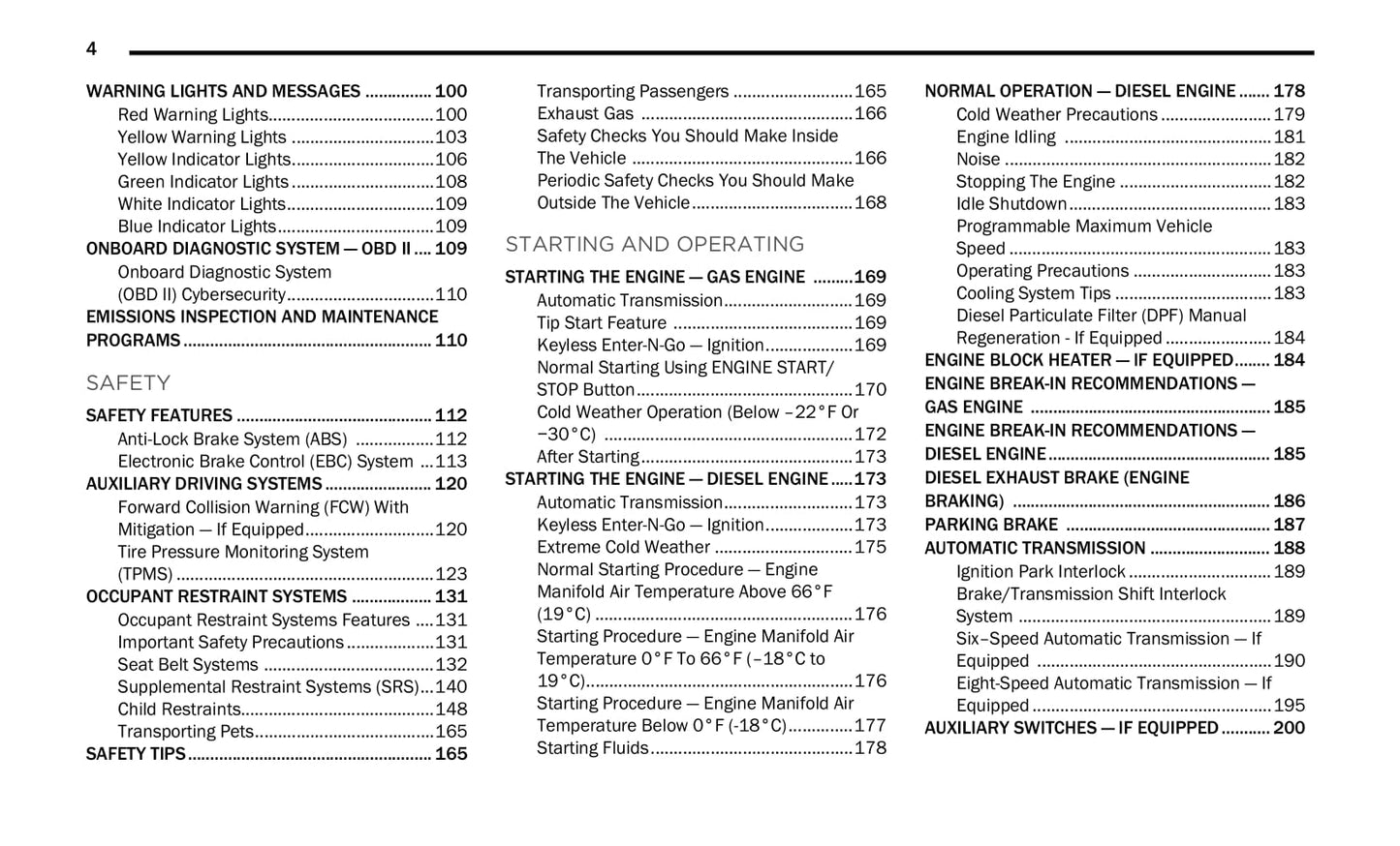 2020 Ram 3500/4500/5500 Owner's Manual | English