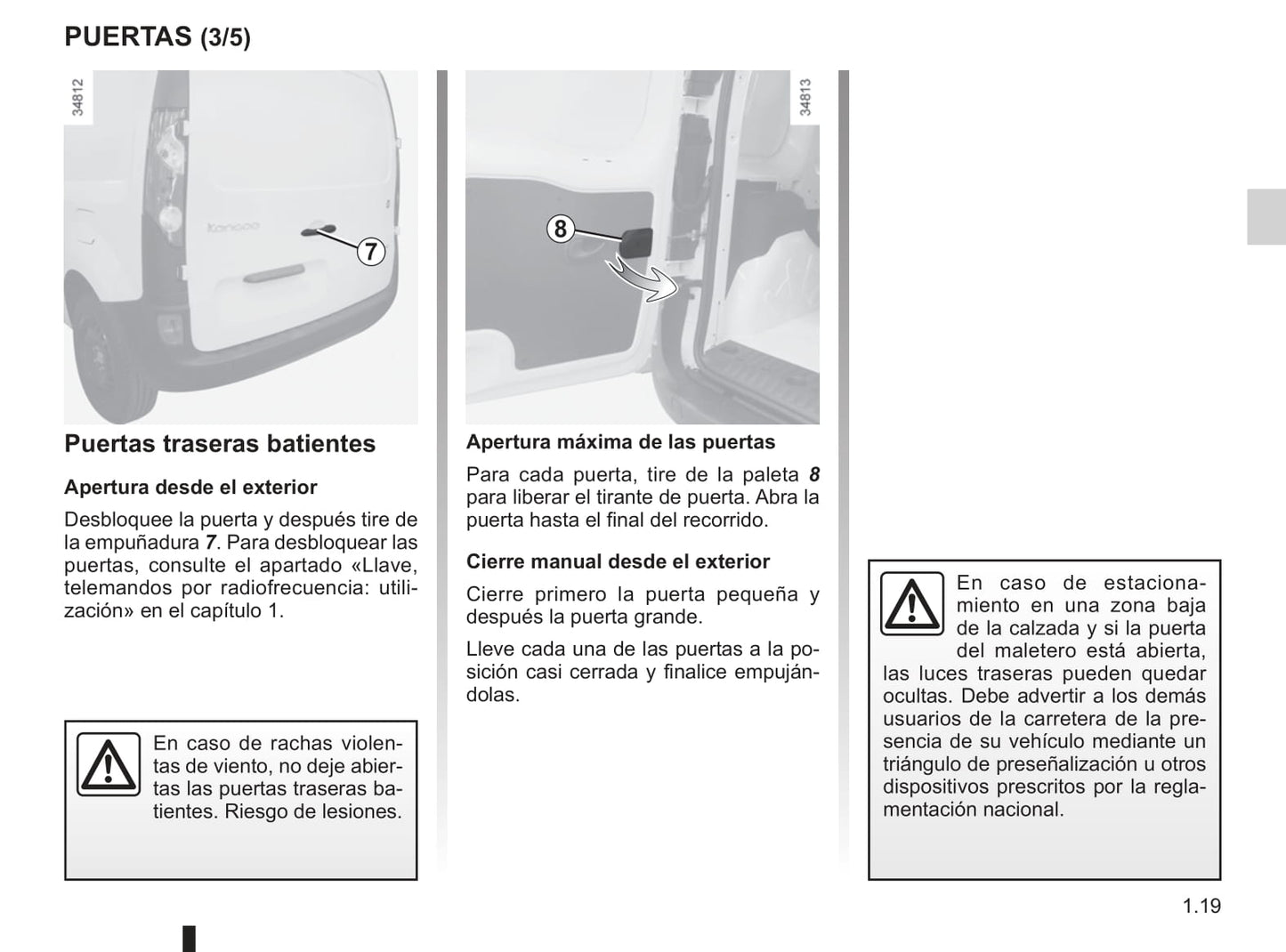 2012-2013 Renault Kangoo Manuel du propriétaire | Espagnol