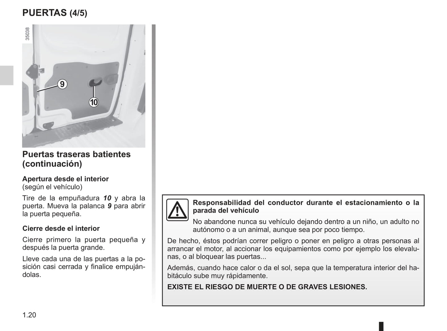 2012-2013 Renault Kangoo Manuel du propriétaire | Espagnol