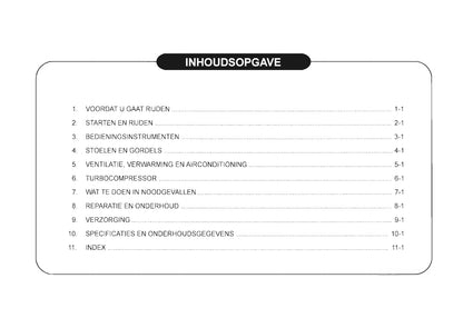 2001-2006 SsangYong Rexton Owner's Manual | Dutch