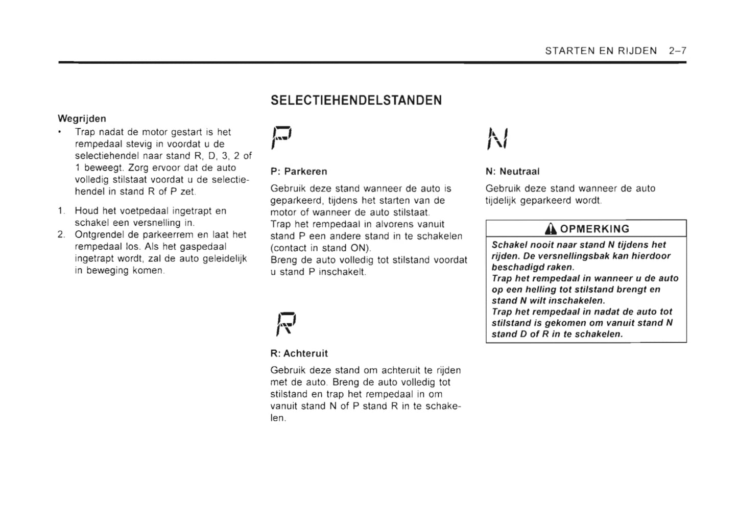 2001-2006 SsangYong Rexton Owner's Manual | Dutch