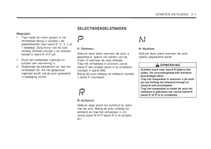 2001-2006 SsangYong Rexton Owner's Manual | Dutch