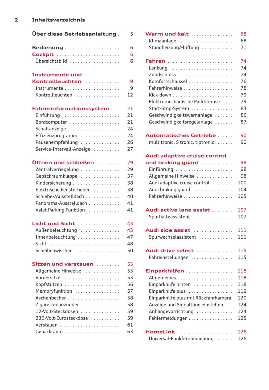 2011-2016 Audi A5/S5 Gebruikershandleiding | Duits