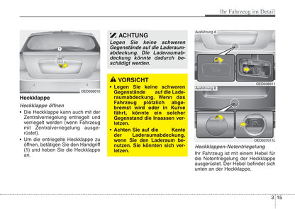 2007-2008 Kia Cee'd Bedienungsanleitung | Deutsch