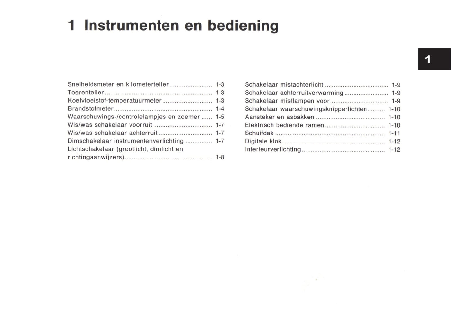 1992-1998 Nissan Micra Bedienungsanleitung | Niederländisch