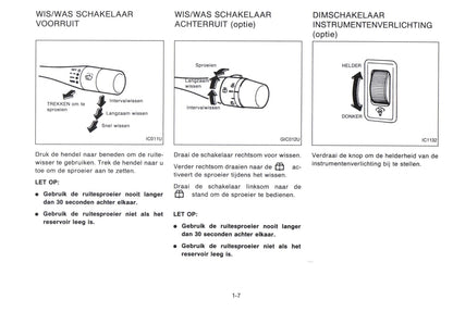 1992-1998 Nissan Micra Bedienungsanleitung | Niederländisch