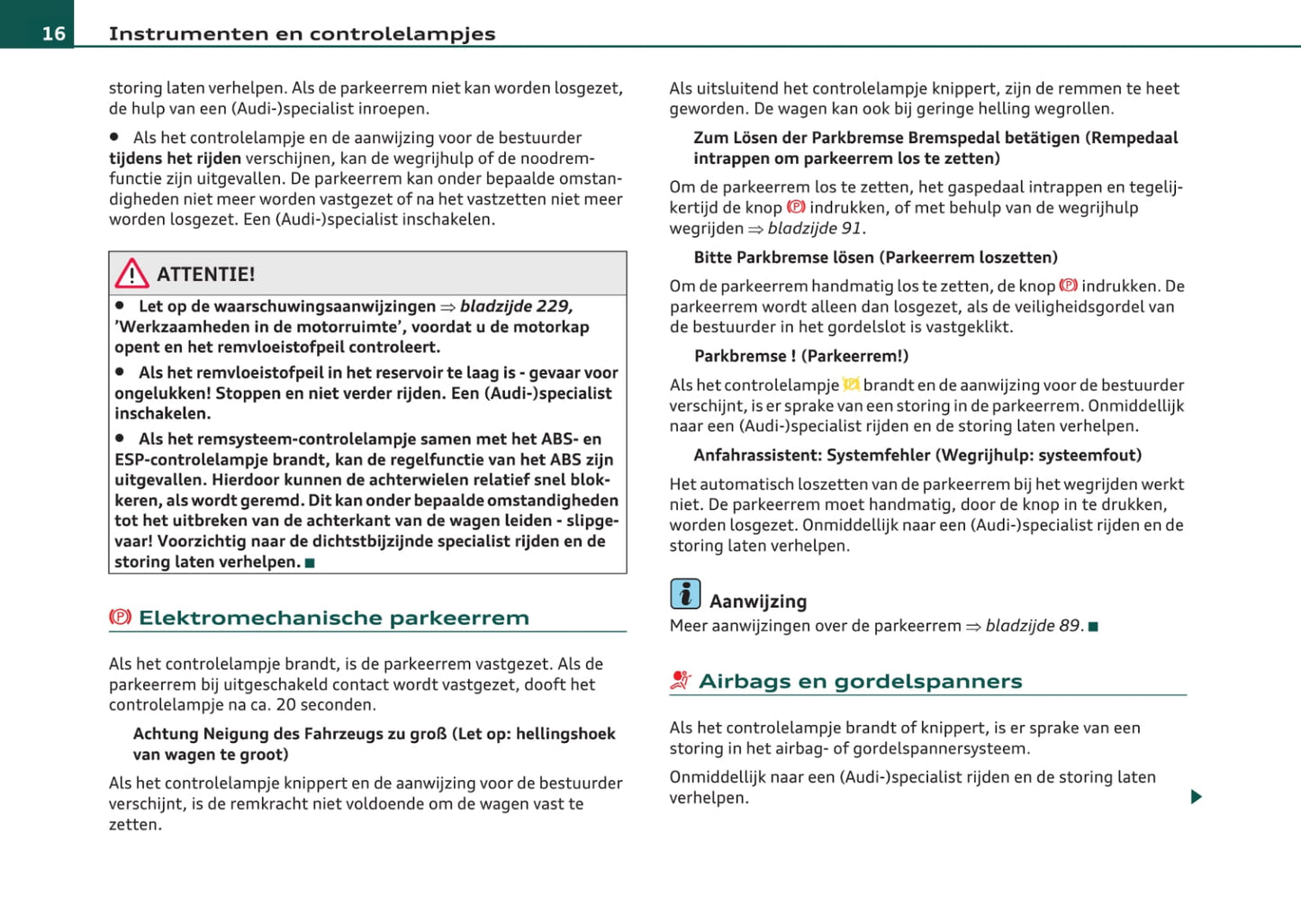 2007-2011 Audi A4 Gebruikershandleiding | Nederlands