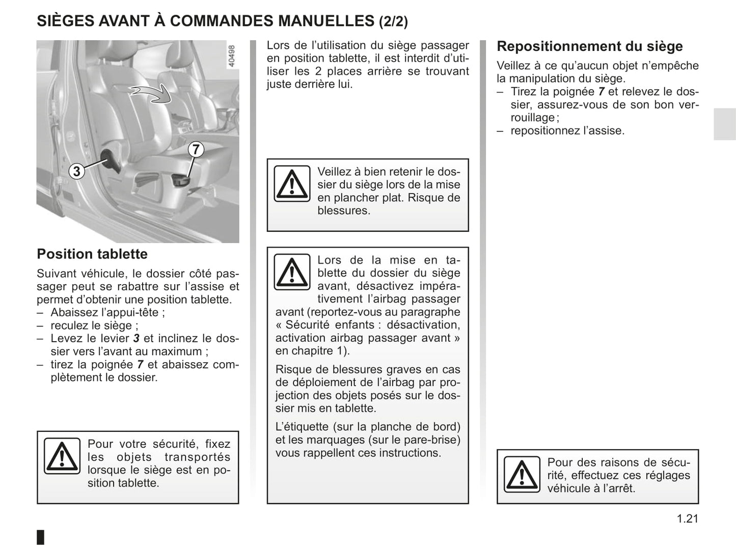 2018 Renault Kadjar Owner's Manual | French